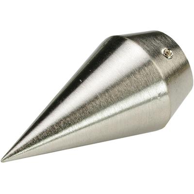 Gardinenstangen-Endstück LIEDECO "Endstück, Endknopf edelstahl-optik "France" Spitze" Gr. 1, silber (edelstahlfarben), B:3,5cm H:3,5cm L:6,5cm, Gardinenstangenendstücke, Gardinenstangen-Endstück, Endstück, Endknopf Spitze, 1 Stück