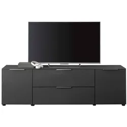 TV-Lowboard Santorin Glas Grau Anthrazit