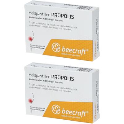 Beecraft Halspastillen Propolis 2x 2x30 St Lutschpastillen