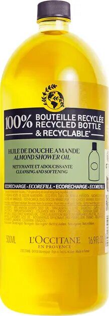 L'Occitane en Provence Almond Eco Shower Oil Refill 500 ml