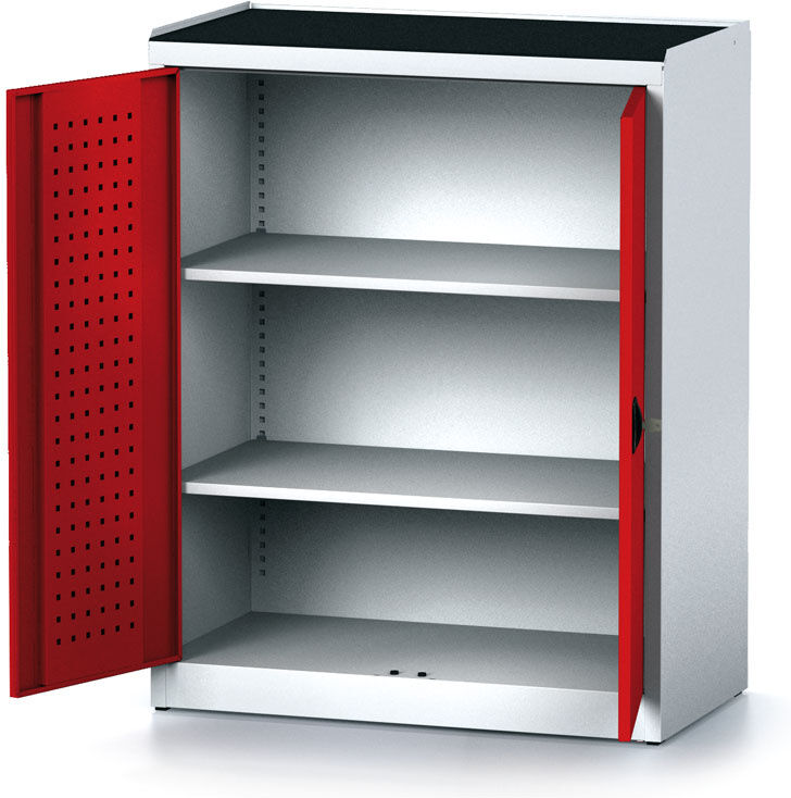 Alfa 3 Werkstattschrank MECHANIC, 1170x920x500 mm, 2 Regalböden, Tür Rot