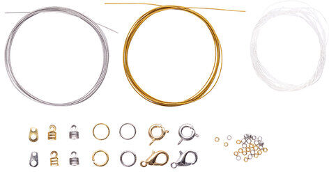 Collier- & Armband-Set, silber/gold
