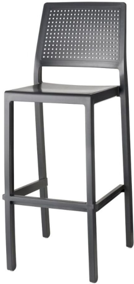 Scab Design Tabouret design en plastique anthracite Gris 48x99x48cm