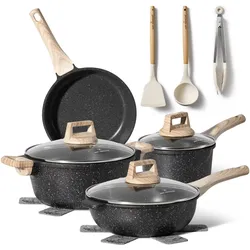 Perfecto Induktionskochgeschirr-Set, Pfannenset + Topfset, Beige