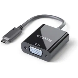 Purelink USB Typ-C auf VGA (VGA), Video Adapter, Schwarz