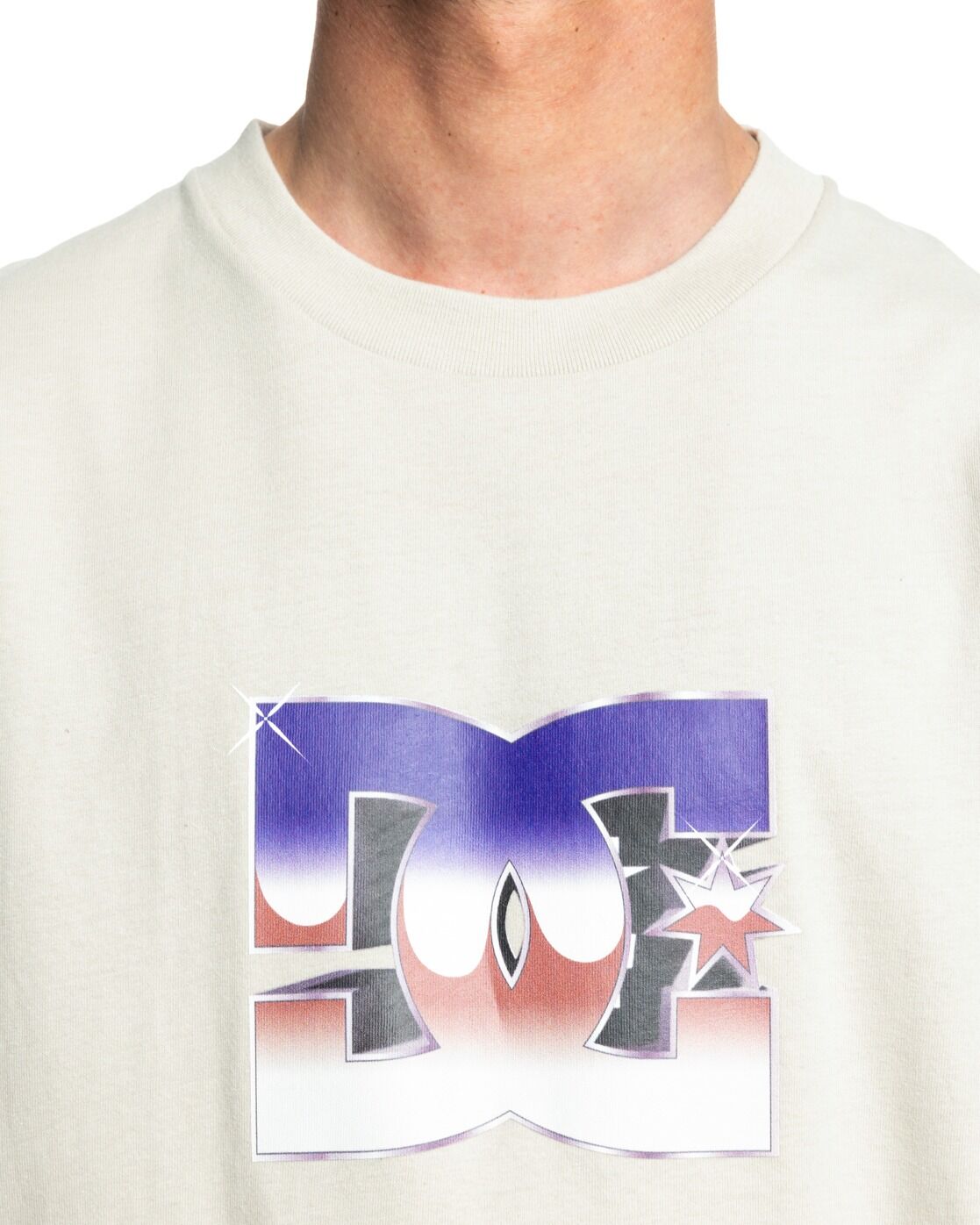 T-Shirt DC SHOES "Metallic Star", Herren, Gr. S, beige (pelican), Obermaterial: 75% Baumwolle, 25% Baumwolle., Shirts T-Shirt pelican S