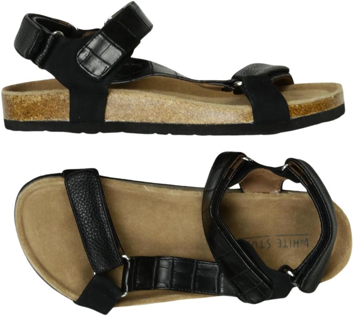 White Stuff Damen Sandalen, Schwarz, Gr. EU 35, kein / Etikett - Second Hand