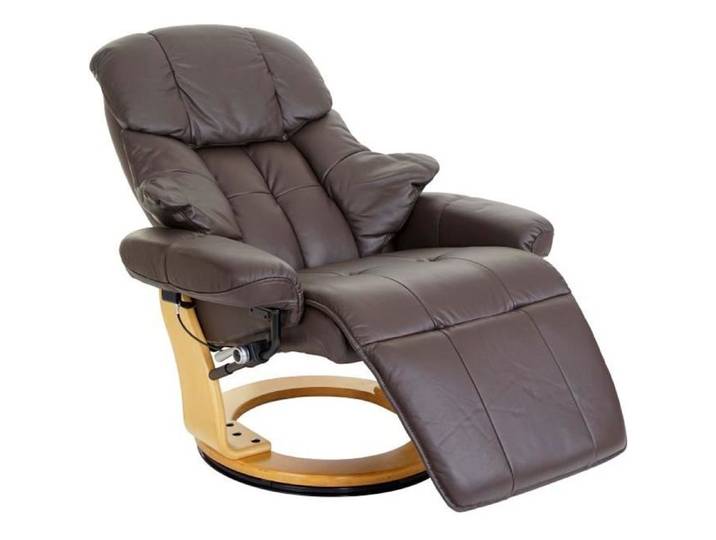Fauteuil relax Calgary 2 - MCA - Cuir - Marron - Relaxation - Avec accoudoirs