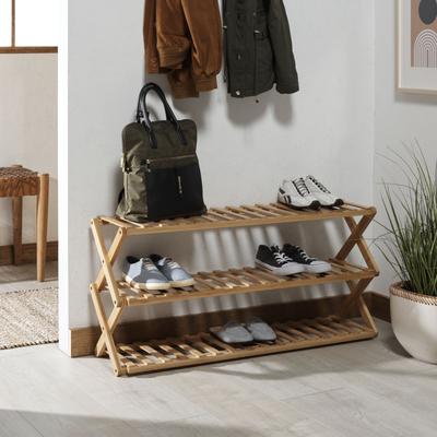 "SAFAVIEH Acheta 3-Tier Shoe Storage Shelf - 38.7"" W x 10"" D x 18.1"" H"