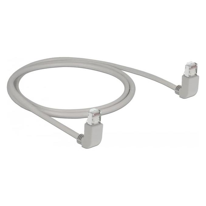 Delock Patch-Kabel RJ-45 (M) nach oben gewinkelt bis RJ-45 (M) nach oben gewinkelt (S/FTP, CAT6a, 1 m) (83517)