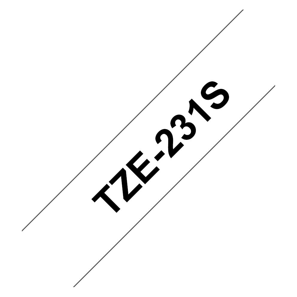 Brother TZe-231S (1.20 cm, Schwarz, Weiss) (TZe-231S)