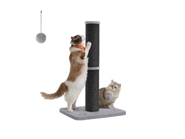 Feandrea Kratzsäule, Dicker Sisalstamm, für Große Katzen Kratzmöbel Katze, 50 x 40 x 85 cm, Stabil, Schützt Möbel, Tintenschwarz, CLAWFY Kollektion, PCA041B01