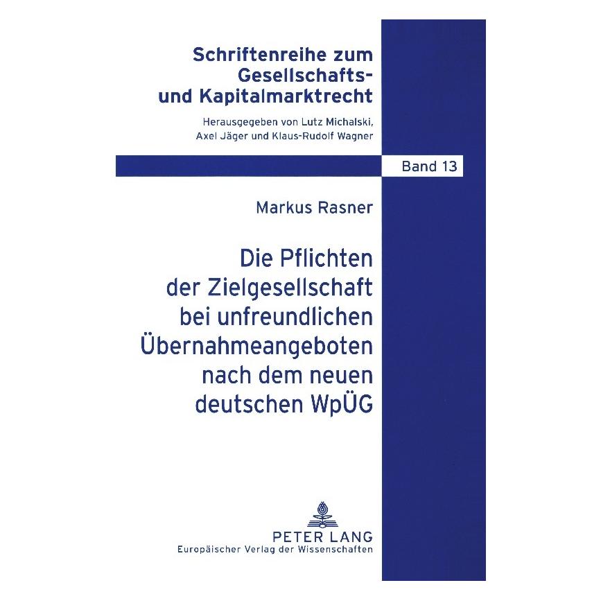 Umbreit Rasner:Die Pflichten der Zielgesellscha (64886800)
