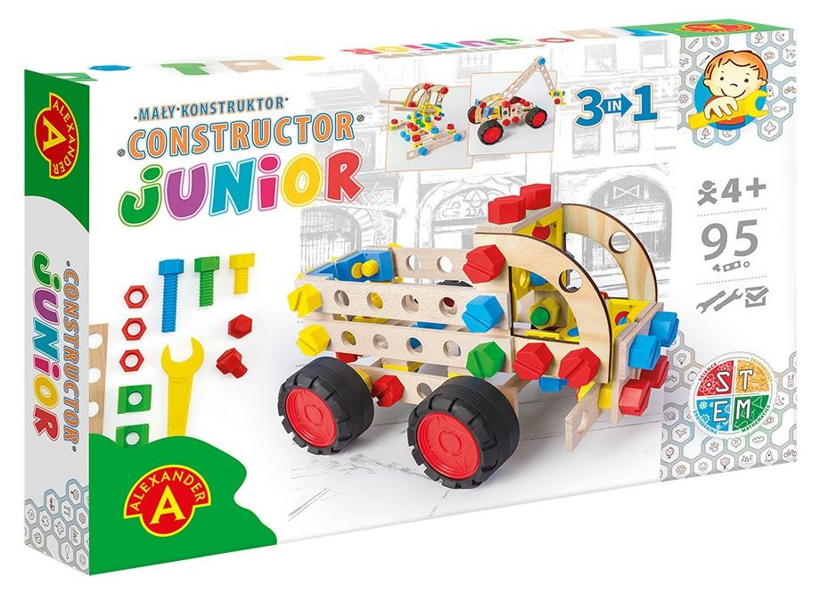 Alexander Mały Konstruktor Junior 3-in-1 Vrachtwagen Bouwset met 95 onderdelen
