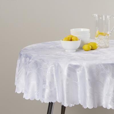 Violet Linen European Rose Pattern Tablecloth