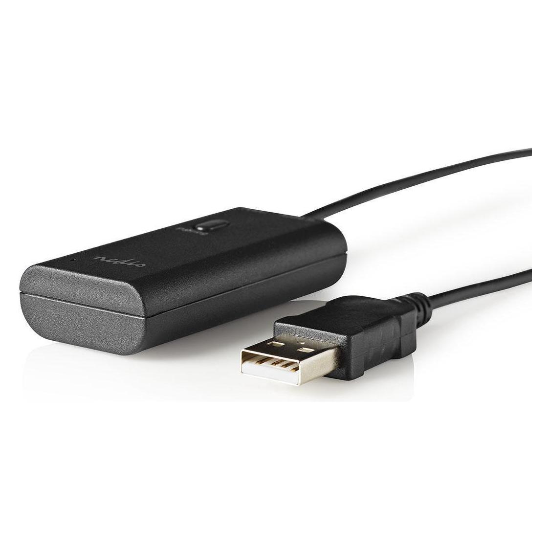 Nedis Drahtloser Audiosender - Bluetooth - AptX-Chipsatz - Bis zu 2 Kopfhörer - AptX-Chipsatz - Ü (Sender) (BTTR100BK)