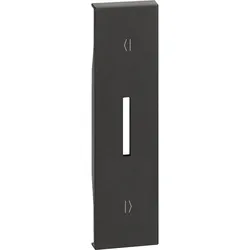 Legrand KG06V LivingNow 1-mod. Tastenabdeckung Rollladen für vert. Installation, Farbe Black