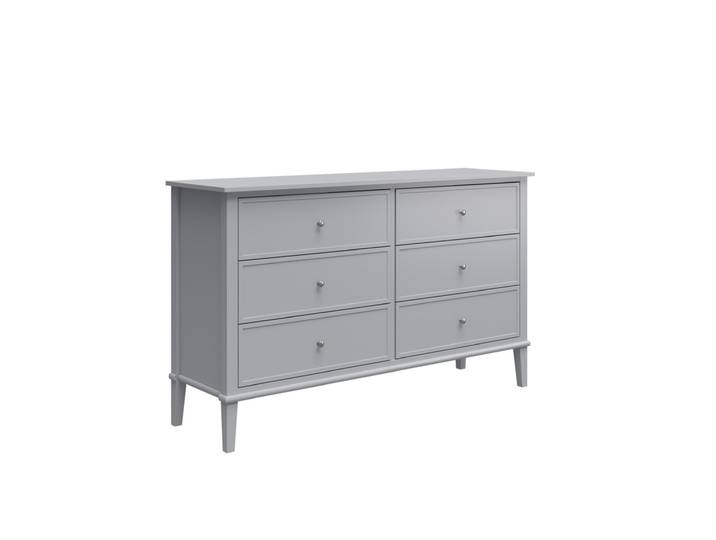Sideboard FRANKLIN teilmassiv 141 x 85 x 41 cm Grau