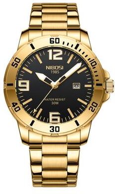 Fashion Sheath NIBOSI Luxury Quartz Business Watch Stainless Steel b
