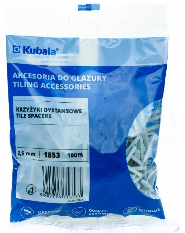 Kubala tegelkruisjes 2,5 mm, 100 stuks