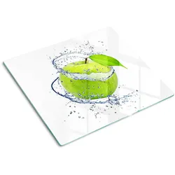 GLASPLATTE 60x52 cm Grüner Apfel