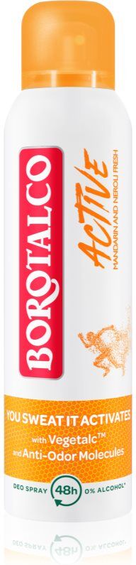 Borotalco Active Mandarin & Neroli Opfriskende deodorantspray 48 timer 150 ml