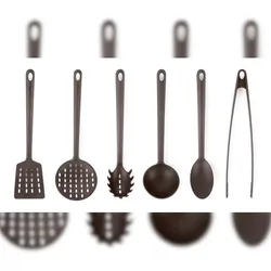 Excelsa Set Von 6 Küchenutensilien Naif Nylon Brown