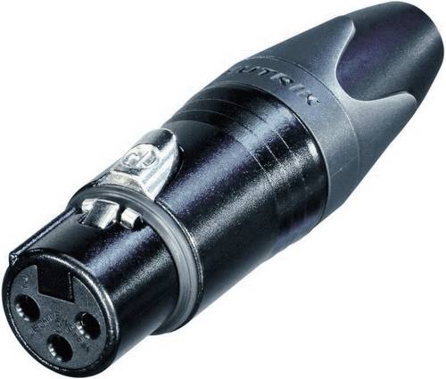 Neutrik NC3FXX-B XLR-Steckverbinder Buchse, gerade Polzahl: 3 Schwarz 1St.