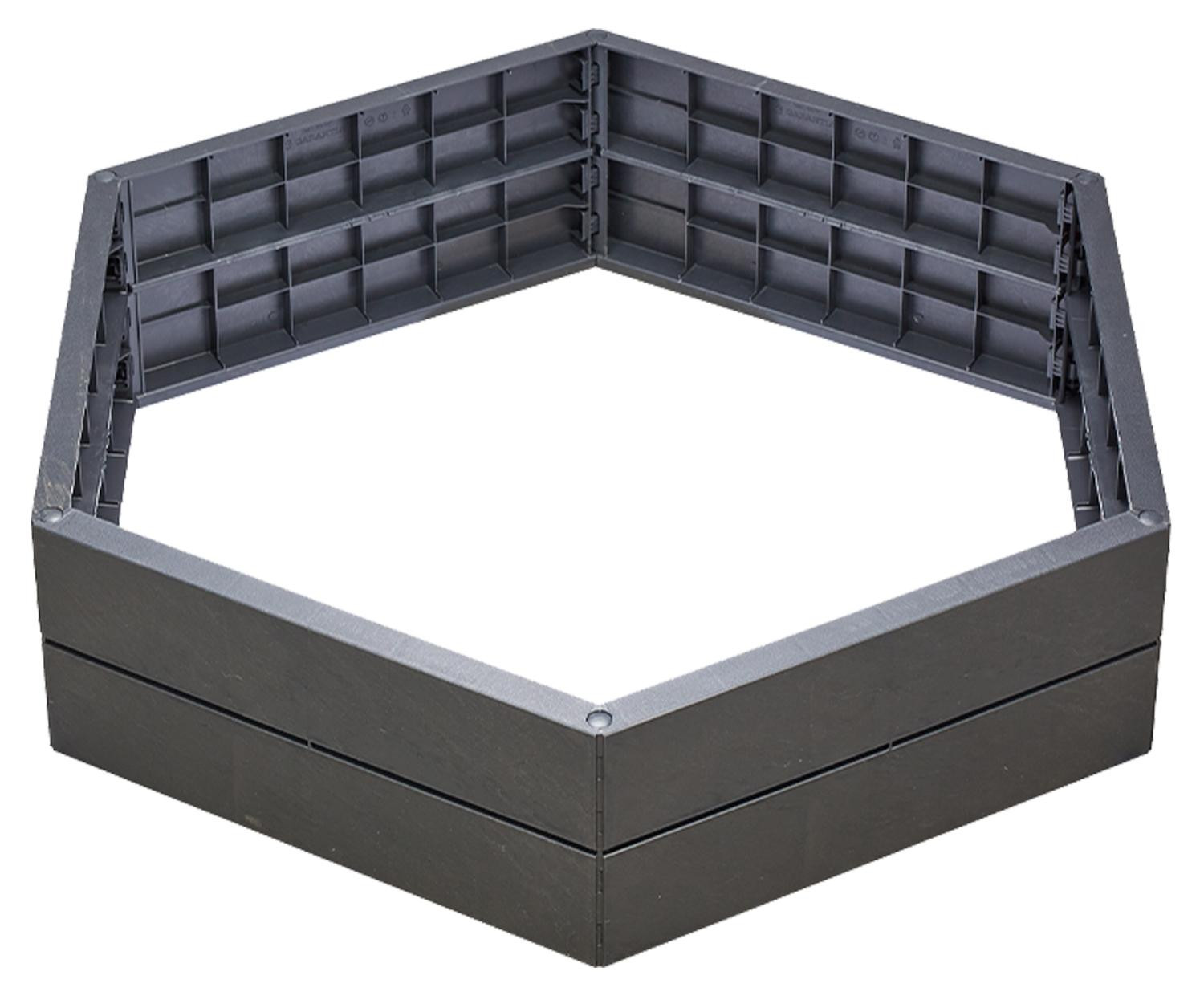 GARANTIA ERGO verhoogd tuinbed Stone met 6 panelen en verbinders