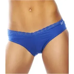Flirty Undies Lace Tanga Heart Navy Navy Baumwolle Small Damen