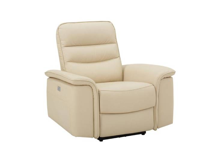 Maldini-fauteuil Inclinable En Cuir Crème/pu