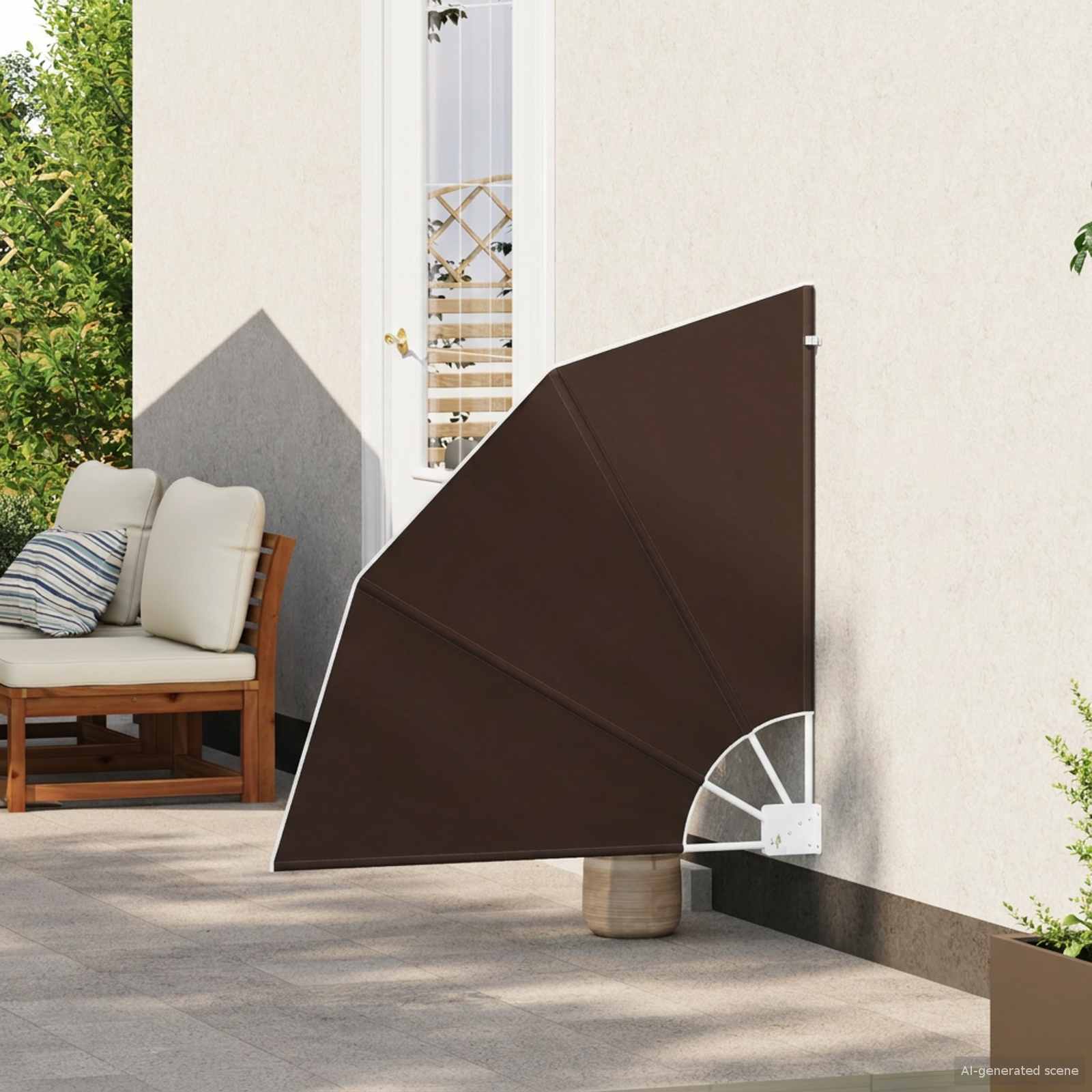 vidaXL Écran de confidentialité pour balcon 115 x 115 cm Polyester