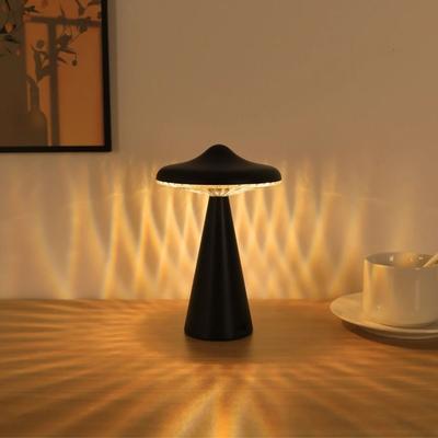 Uplifted Finds Novel UFO Touch LED Desk Light USB Rechargeable Dimmable Reading Lamp Bedside Night Light white
