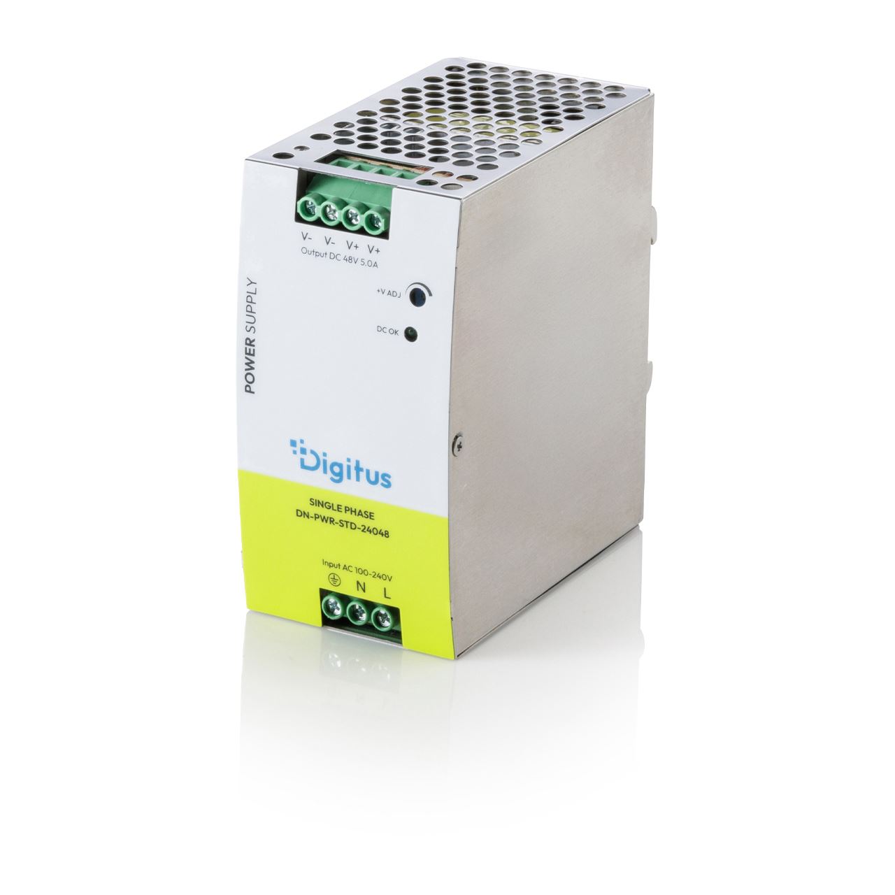 DIGITUS IND. POWER SUPPLY 48V DC240W METAL CASEUP TO-20-70CDIN RAIL