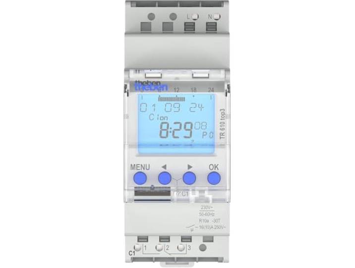 Theben 6100130 TR 610 top3 digitale schakelklok 1-kanaals weekprogramma