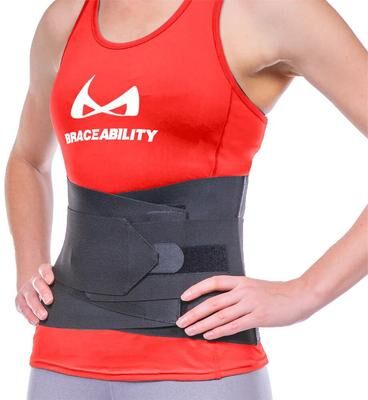 Women's Lumbar Back Brace by BraceAbility in Black (Size 2XL)