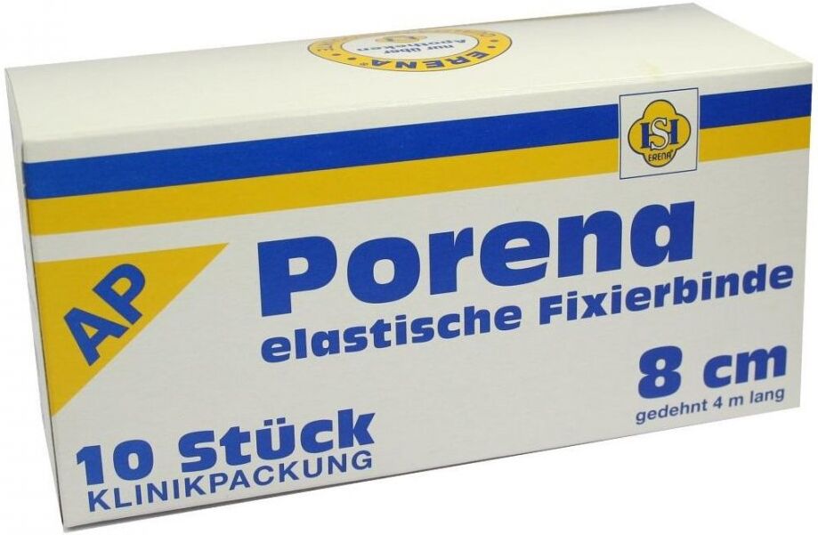Porena elastische Mullbinde 8 cm weiss ohne Cello