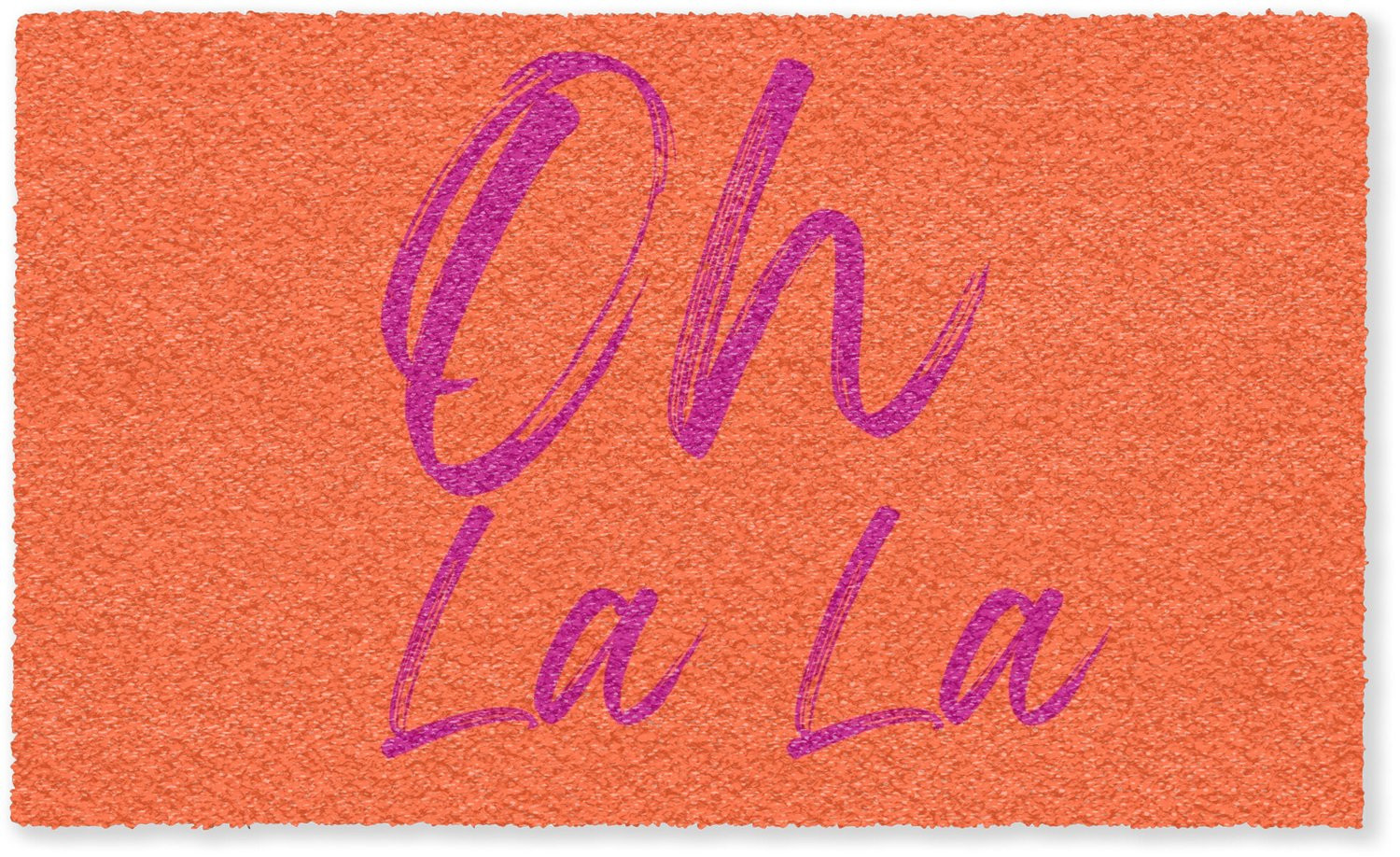 MuchoWow Deurmat Oh la la - Oranje en Roze - Grafisch - Binnenmat - 150 x 90 cm