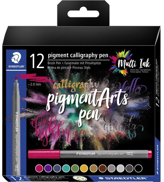 Staedtler 375 Kalligrafi Pen   12 Farver