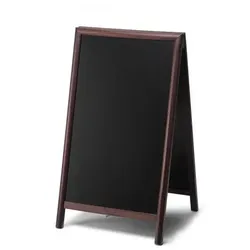 Kundenstopper Holz außen für Gastro, dunkelbraun, 68x120, Kundenstopper Tafel Restaurant Bistro Cafe Gastronomie