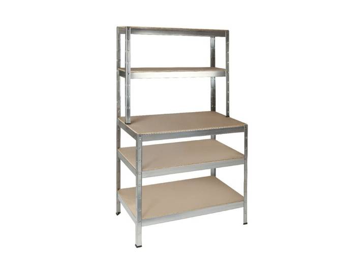 Schulte Steckstufen-/Schwerlastregal 100x60x180 cm 5 Böden Traglast: 200kg pro Boden