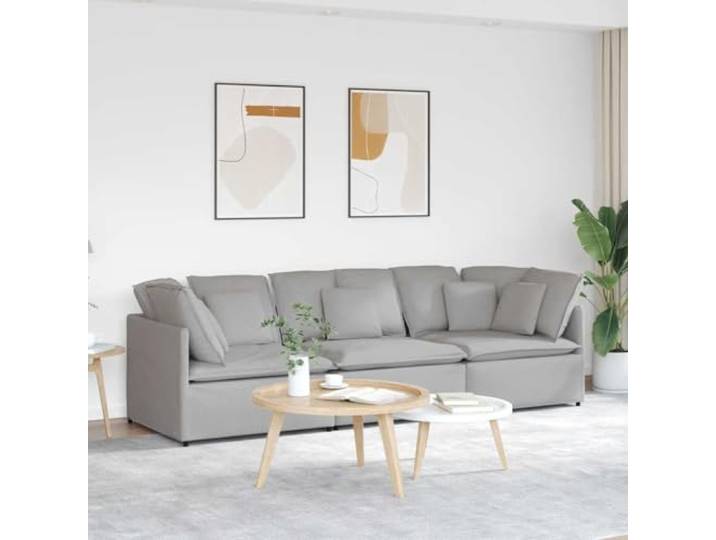 HEFZGDB Modulares Sofa mit Kissen Stoff Wolkengrau – Elegantes Design und außergewöhnlicher Komfort für Ihren Wohnbereich, weiche Polsterung und Stabiler Metallrahmen