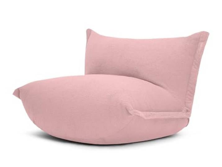 Fatboy BonBaron Sherpa Sitzsack XXL - 120 x 120 x 75cm - Pinky Promise Sitzsack Erwachsene, Relaxsessel mit Verstellbarer Rückenlehne für Drinnen, Bequemer Bean Bag und Lesesessel aus Sherpa