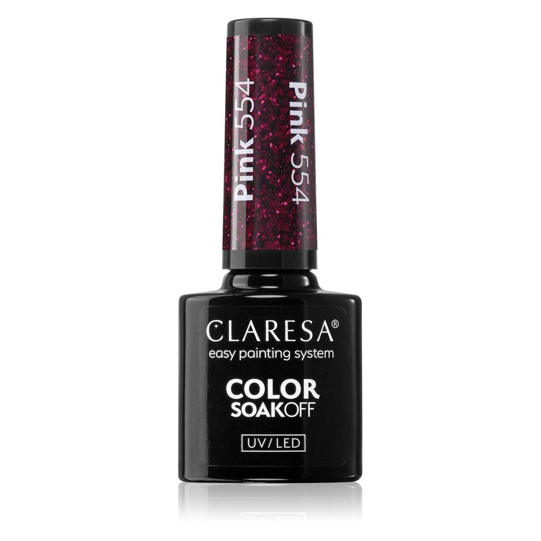 Claresa UV LED Nagellack Kollektion Hybrid Maniküre Soak Off - 5ml Rosa Farbe Nr. 554 (Nr. 554, PINK 554) (47624704)