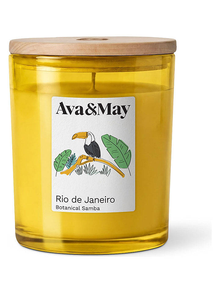 AVA&MAY Duftkerze "Rio de Janeiro" in Gelb - 220 g - onesize