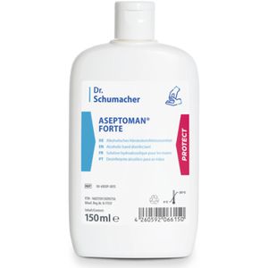 Dr.Schumacher Desinfektionsmittel Aseptoman Forte, Händedesinfektion, alkoholisch, Flasche 150ml