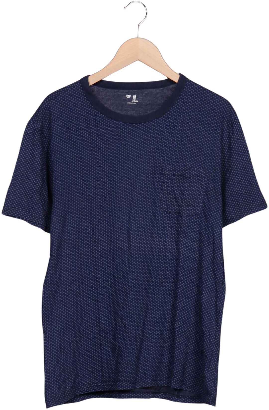 GAP Herren T-Shirt, Marineblau, Gr. M, Baumwolle - Second Hand