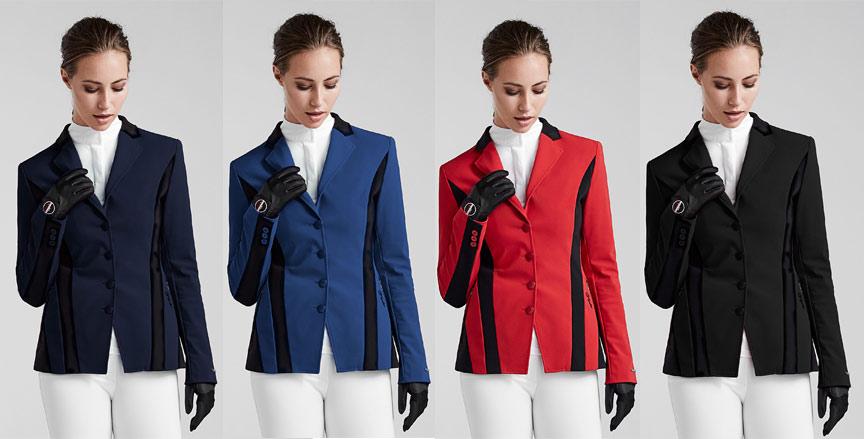 Kingsland Damen Softshell Turnierjacket Sila Master blau blue surf 4-Wege Stretch atmungsaktiv waschbar Alcantara Kragen, Größe:36
