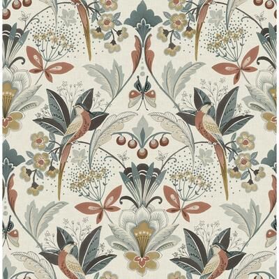 A-Street Prints Bernadette Rose Garden Wilderness Wallpaper