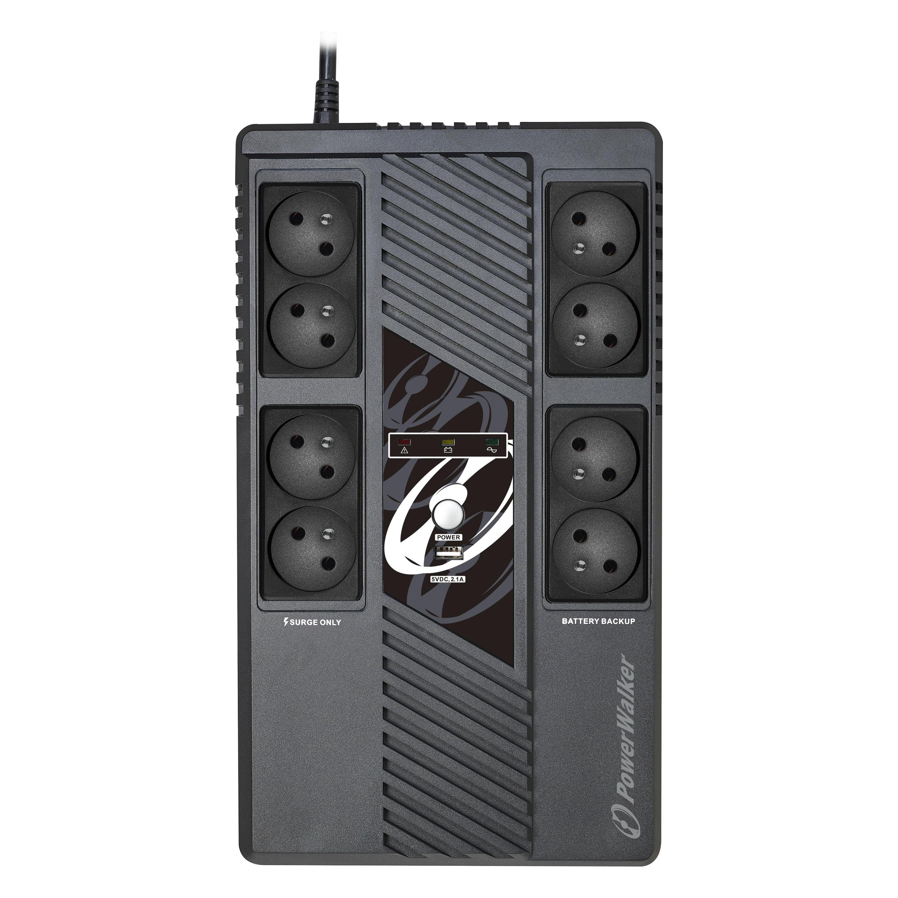 Powerwalker USV VI 1000 MS FR Line-Int (1000 VA, 600 W, Line-Interaktiv USV) (10121166)